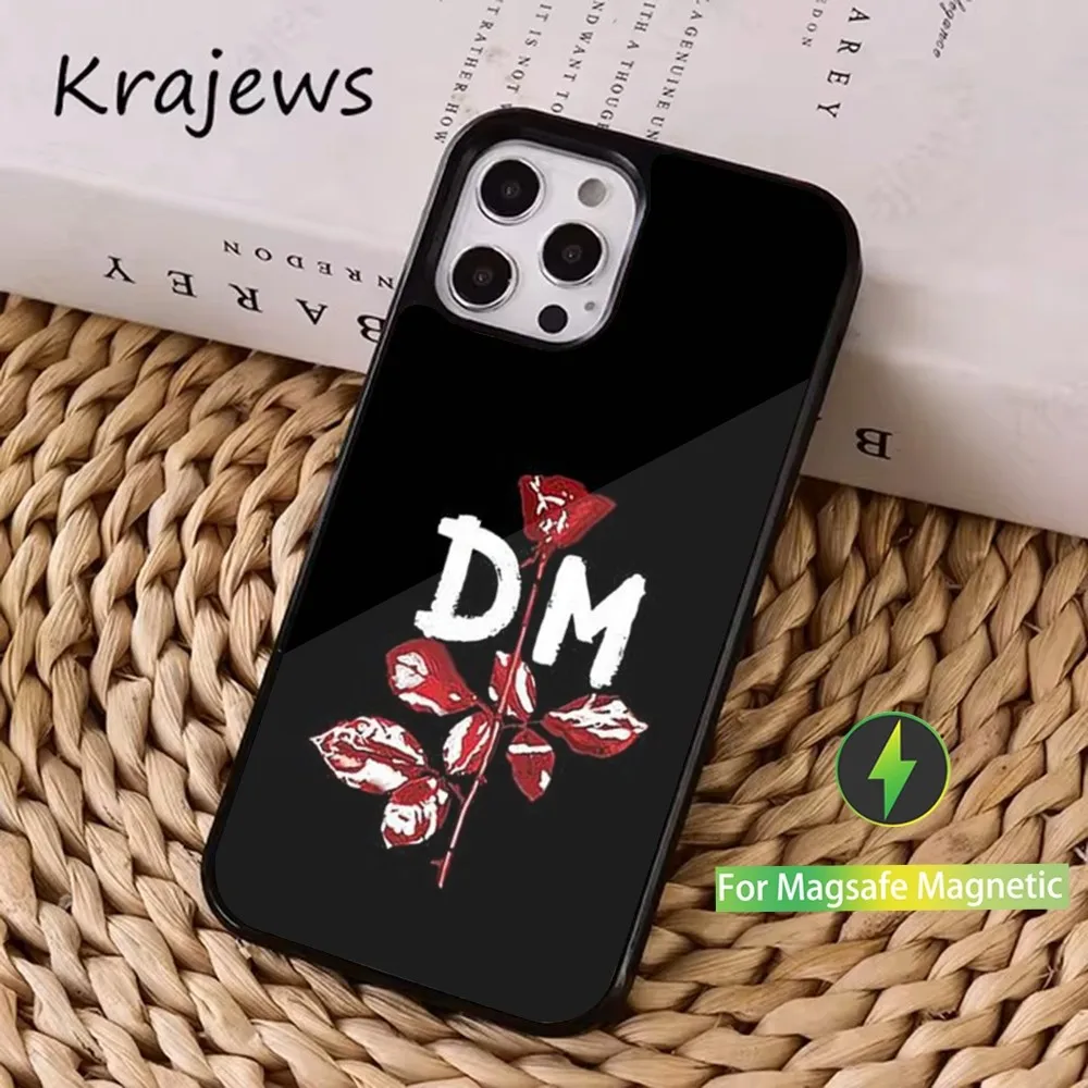 D-Depeche Mode Rock-S Band Phone Case For iPhone 16 15 14 13 12 11 Pro Max Plus Mini Magsafe Magnetic Wireless Charging