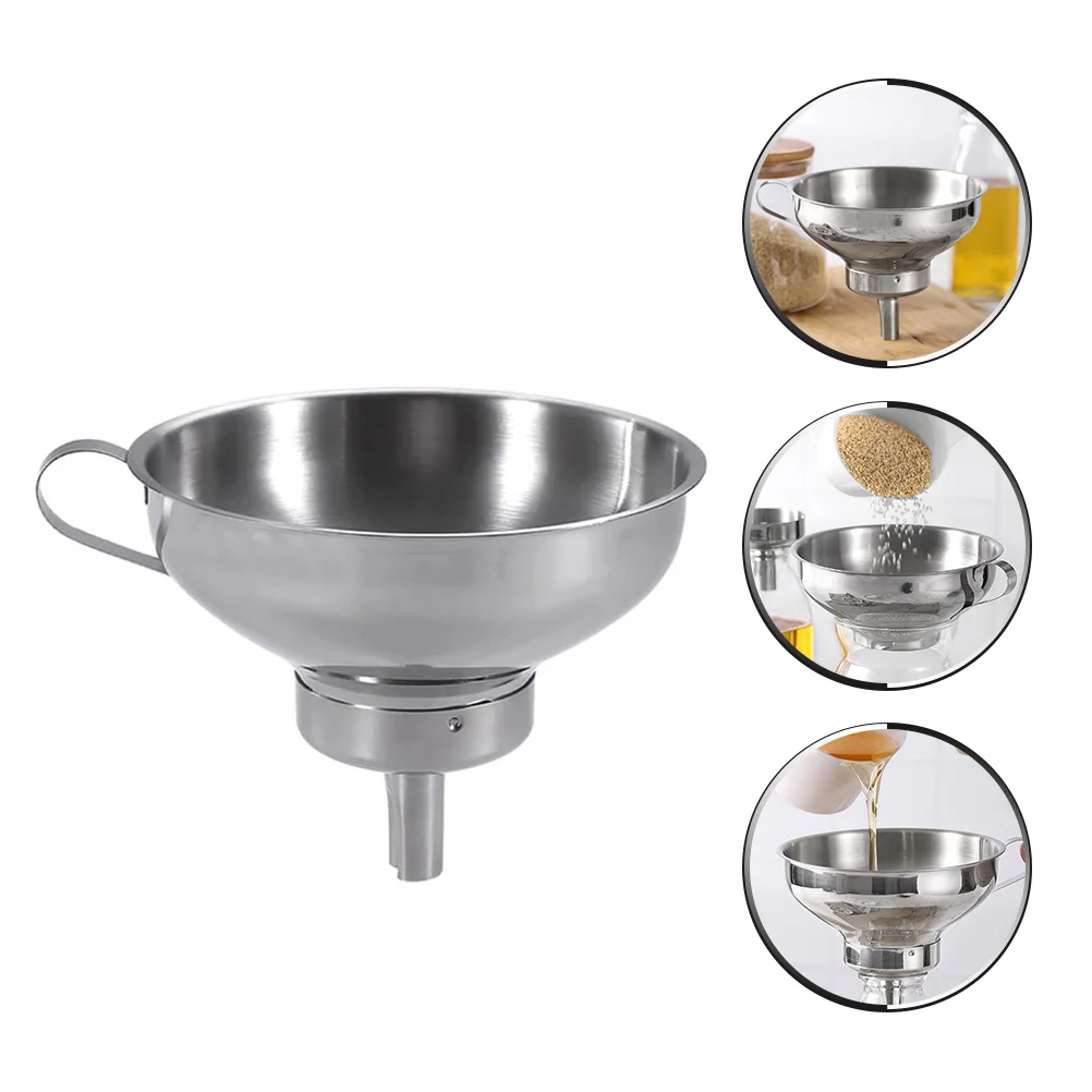 

Stainless Steel Funnel Dispensing Funnel Practical Oil Funnel with Handle