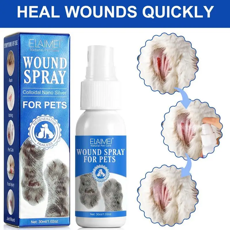 

Pet Wound Spray Itch Relief For Sensitive Skin Everyday Care Hot Spot Care Scratching 30ml Wounds Protection Spray For Cats Dogs