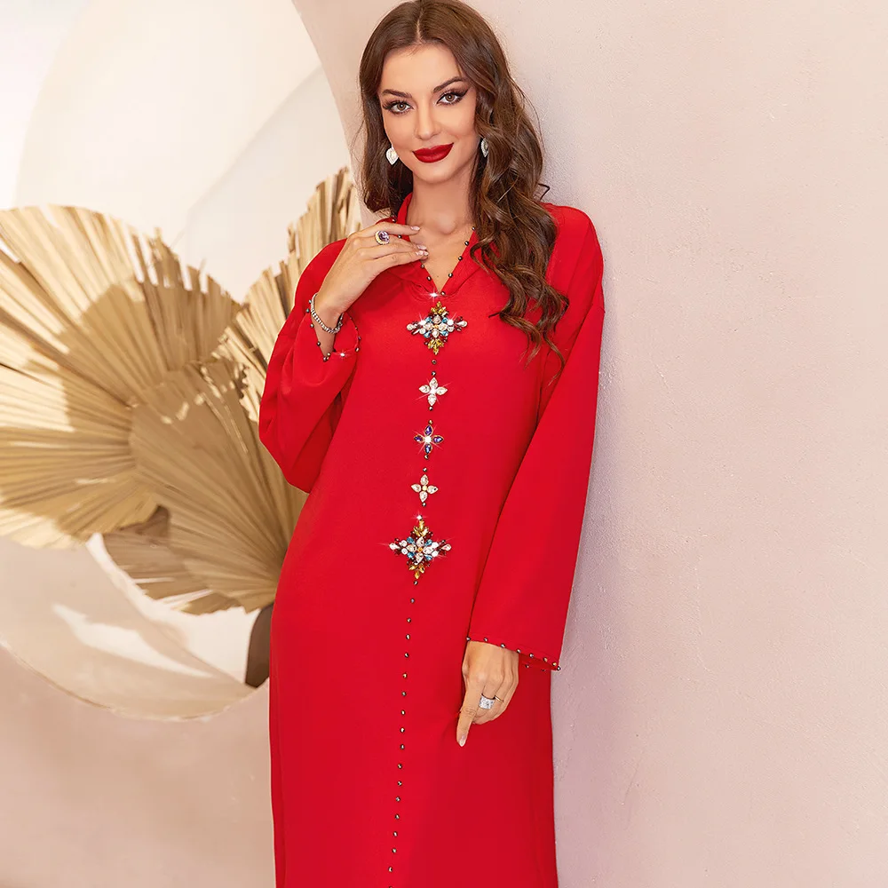 Женская Абая Дубай Djellaba, женское длинное арабское мусульманское платье, арабские вечерние платья для вечеринки, Caftan Marocain Caftan Vestidos Largos