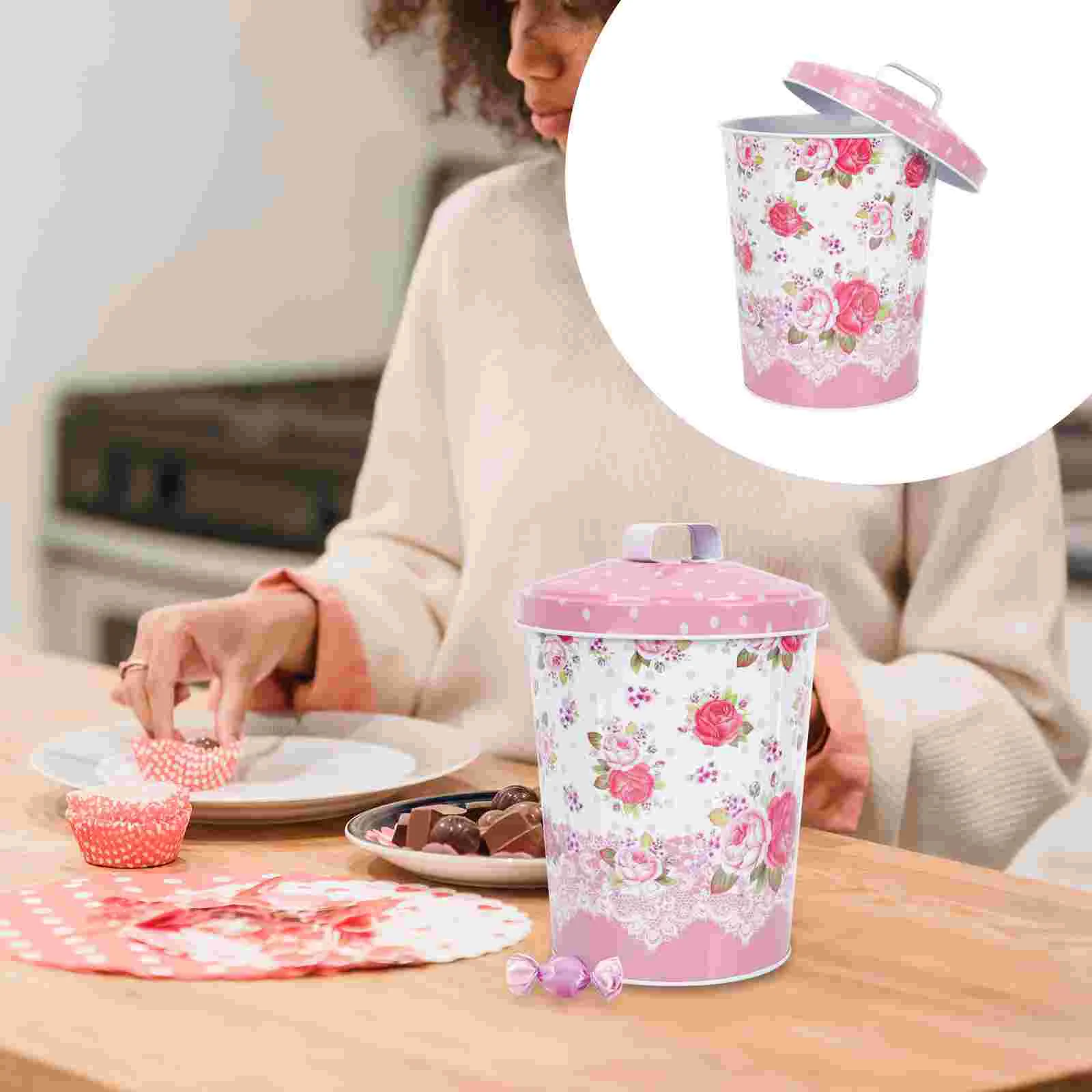 

Gift Tin Food Storage Jar Mini Box Snack Boxes Lids Candy Decor Airtight Seal Metal Cookie Tins