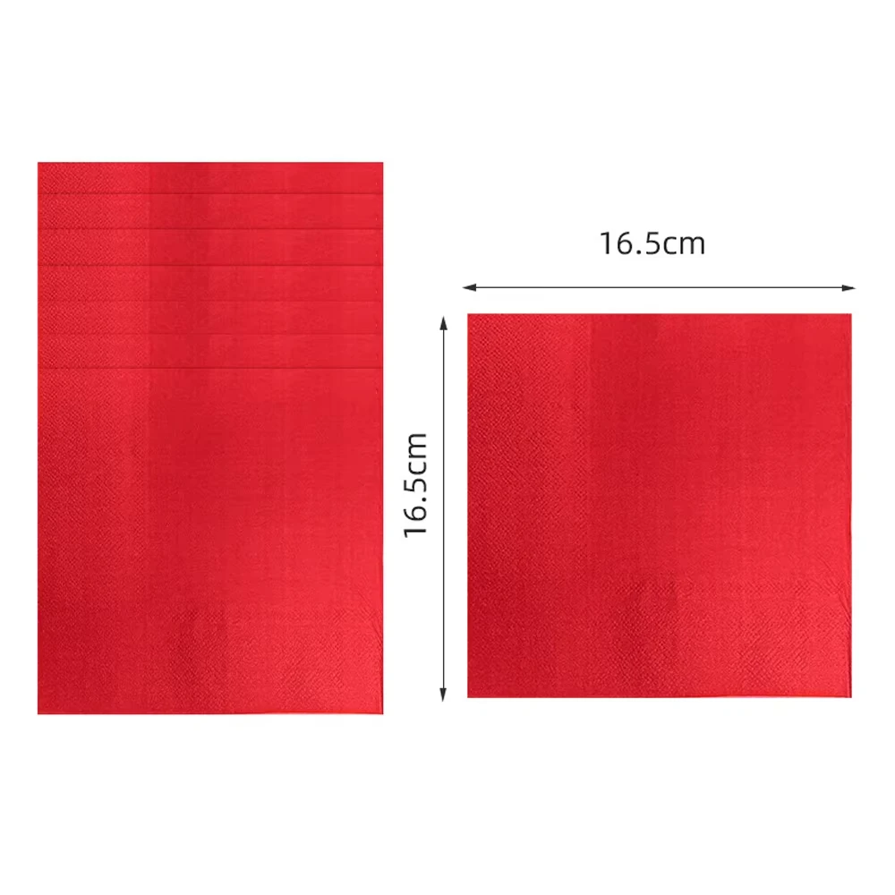 Фото Solid Red Theme Birthday Party Supplies Disposable Dinnerware Paper Napkin Cup Plate Tablecloth Banner for Wedding Decoration №4