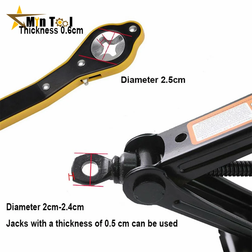 

Car Labor-saving Wrench Jack Lifting Joystick Tools 360 Degree Rotation Scissor Jack Lift Handle Tool Tire Wrench