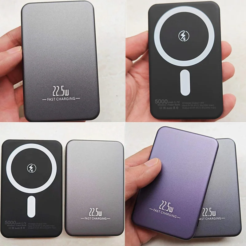 10000mAh Новый сверхтонкий сплав магнитный беспроводной мобильный источник питания