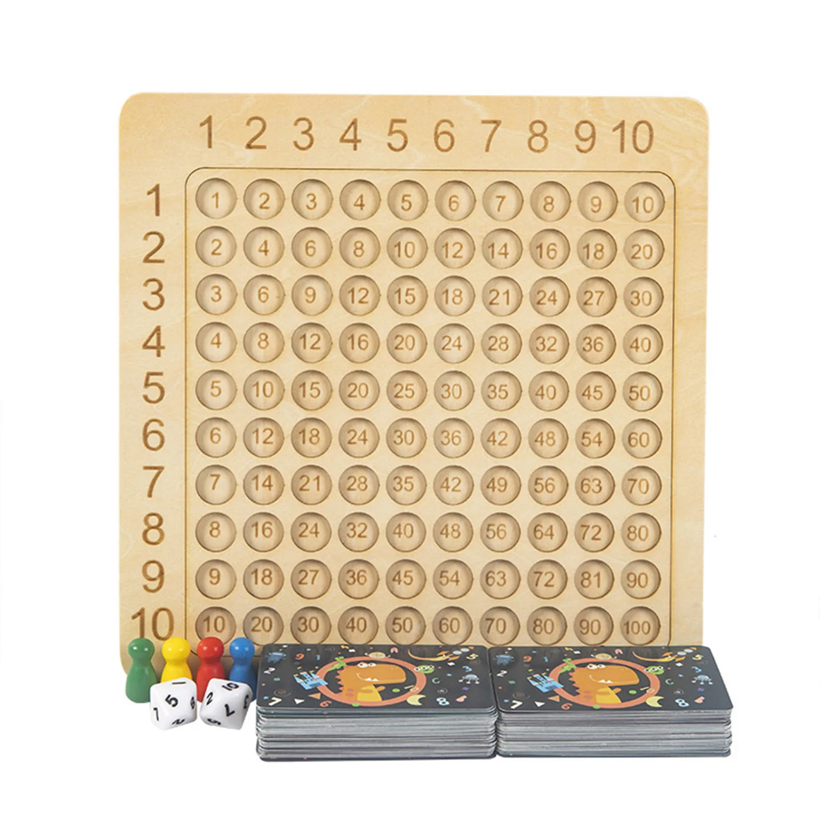 

Multiplication Board Game Mathematical Counting Table Game with Dice & Flash Card Early Education Toy Gifts B88