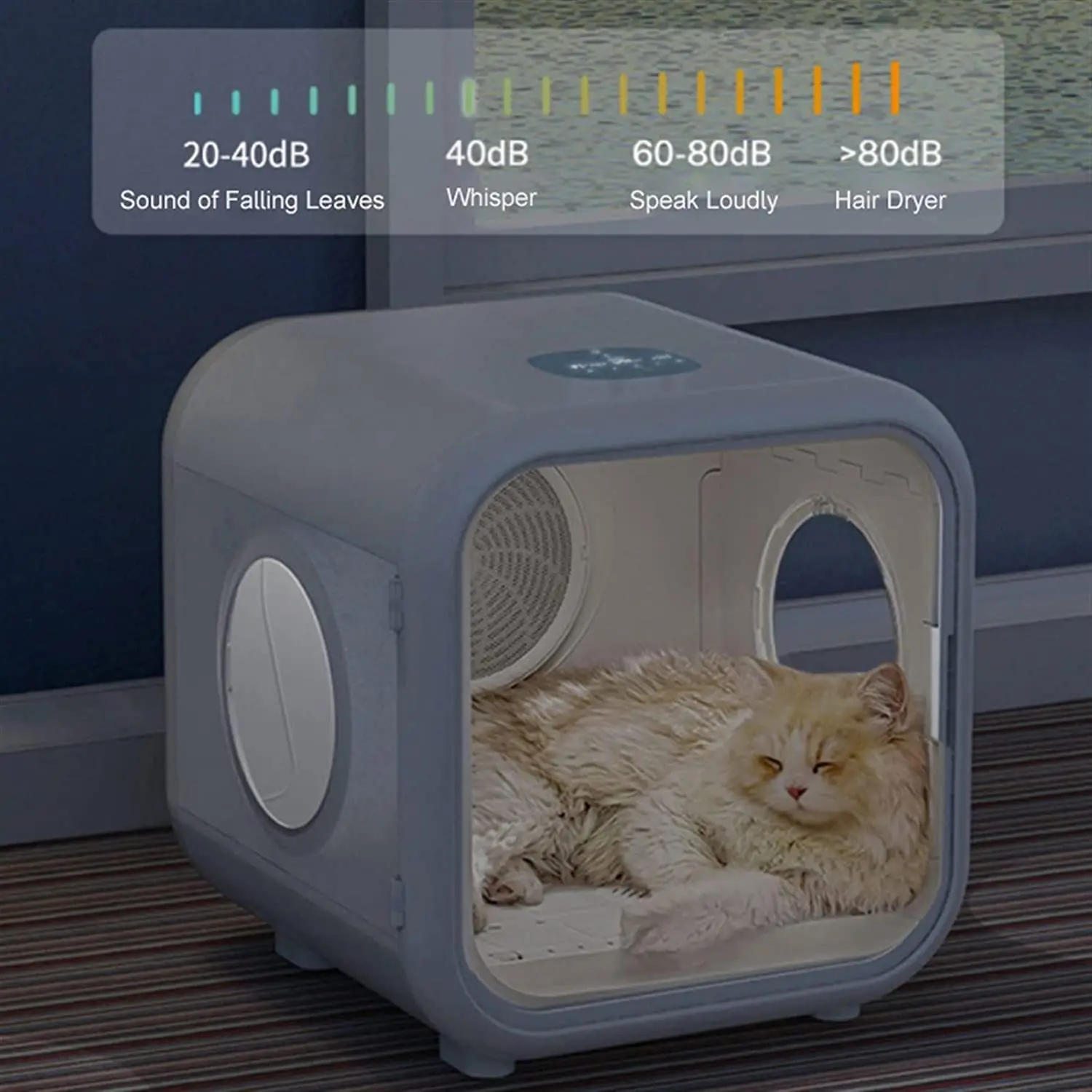 Magnetic Stirrer Fully Automatic Pet Cat Hair Drying Box 39 Degree Constant Temperature U-Shaped Full Air Supply Pet Nest Box