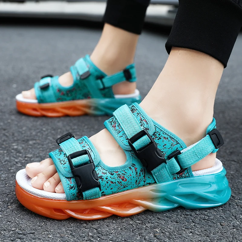 

Men's Slippers 2023 Summer Sandals Outdoor Beach Casual Shoes Zapatos De Hombre Indoor Durable Anti Slip Peep Toe Beach Slides