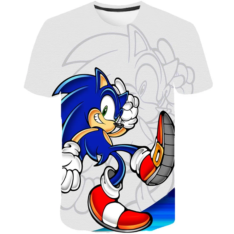 

3-14 Years Kids Girls T-shirts Super Sonic T Shirt 3 4 5 6 7 8 9-14 Years Old Children Clothing Girls Tops Tee Sonic Clothes