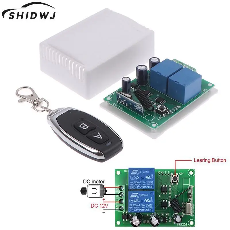 

433 МГц RF пульт Управление переключатель для светильник открывания двери гаража 110V 220V 2CH приемника радиорелейной Новый