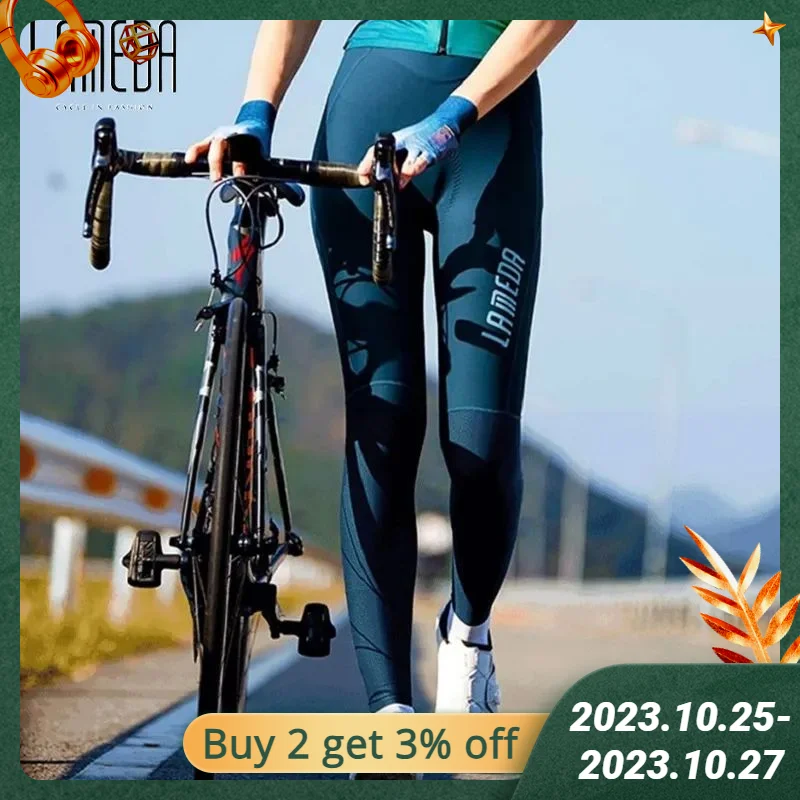 

Lameda Womens Cycling Pants Long Pants Spring 3D Gel Pad Cycling Tights Ciclismo Pantalones MTB Cycling Trousers for Women