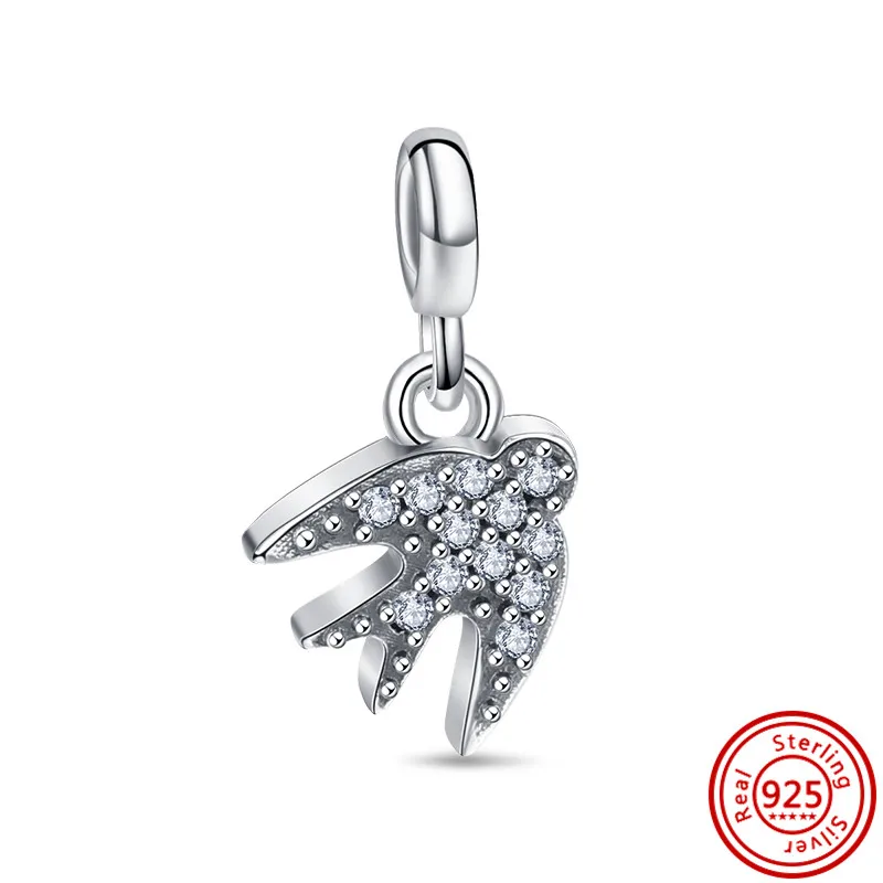 Браслет женский из серебра 925 пробы с подвеской в виде звезд |