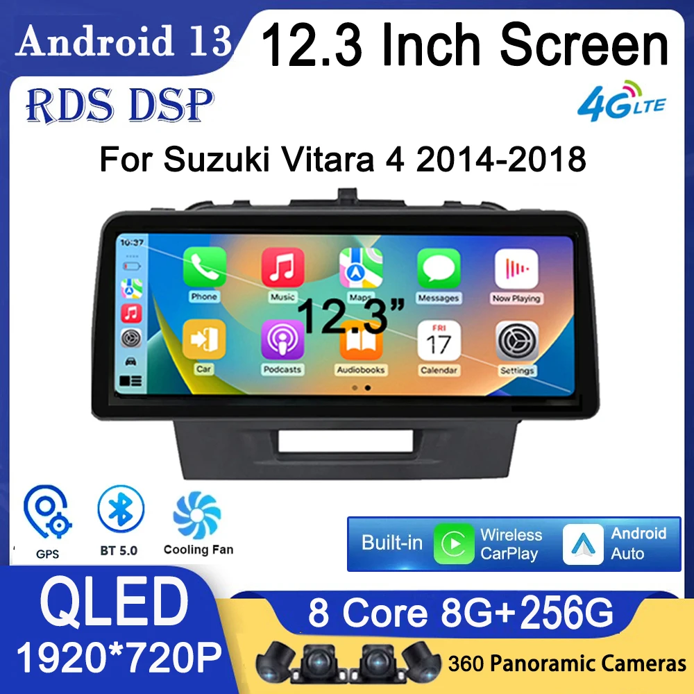 

12.3" Android 13 Head Unit For Suzuki Vitara 4-2014-2018 DSP Car Radio GPS Navigation Multimedia Video Player Stereo Autoradio