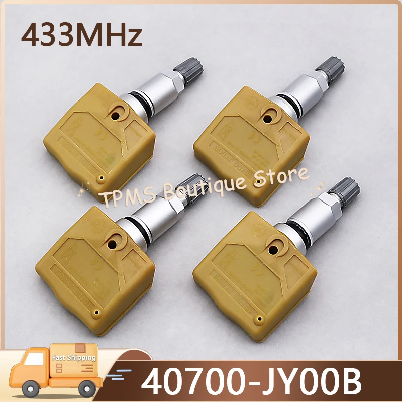 Фото 4 датчика TPMS 433 МГц 40700-JY00B 40700-JY00A для Nissan Armada Frontier Murano Navara NP300 Pixo, система контроля давления в шинах №1