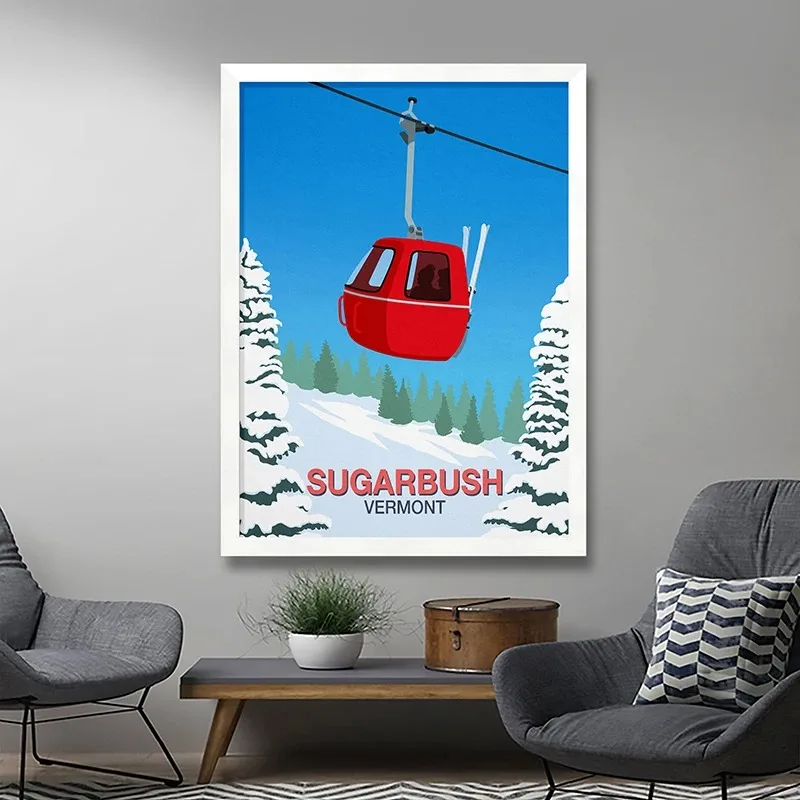 Постер На Холсте В Современном Стиле Westendorf Morzine Gstaad Sugarbush Courchevel Для Лыжного