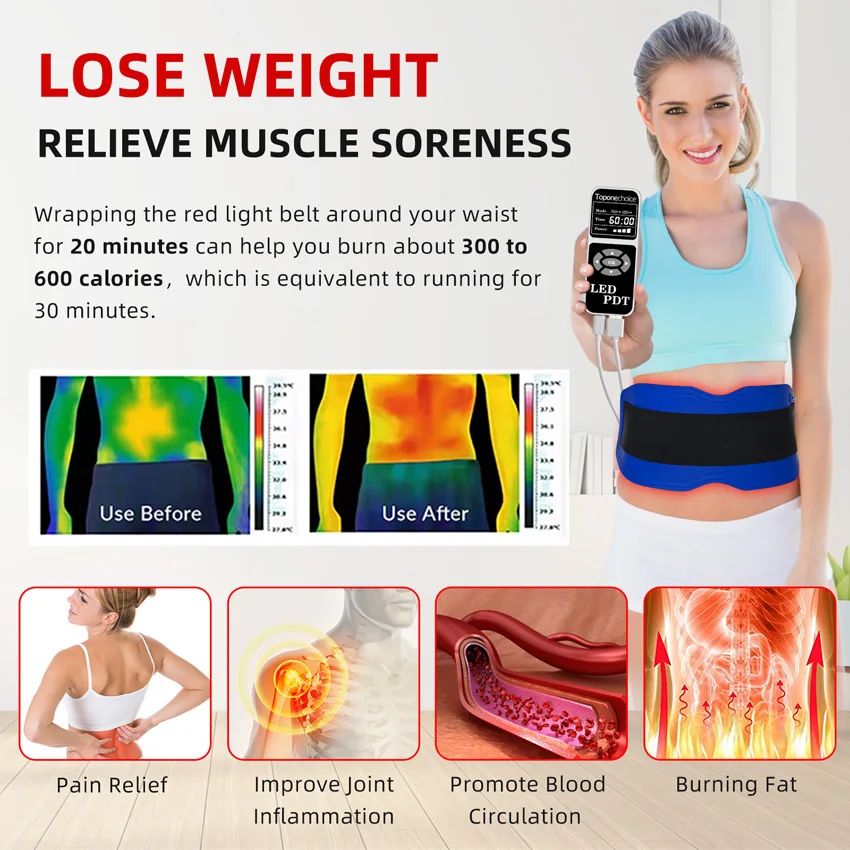 940 нм 660 850 светодиодный красный и инфракрасный свет терапевтический пояс для
