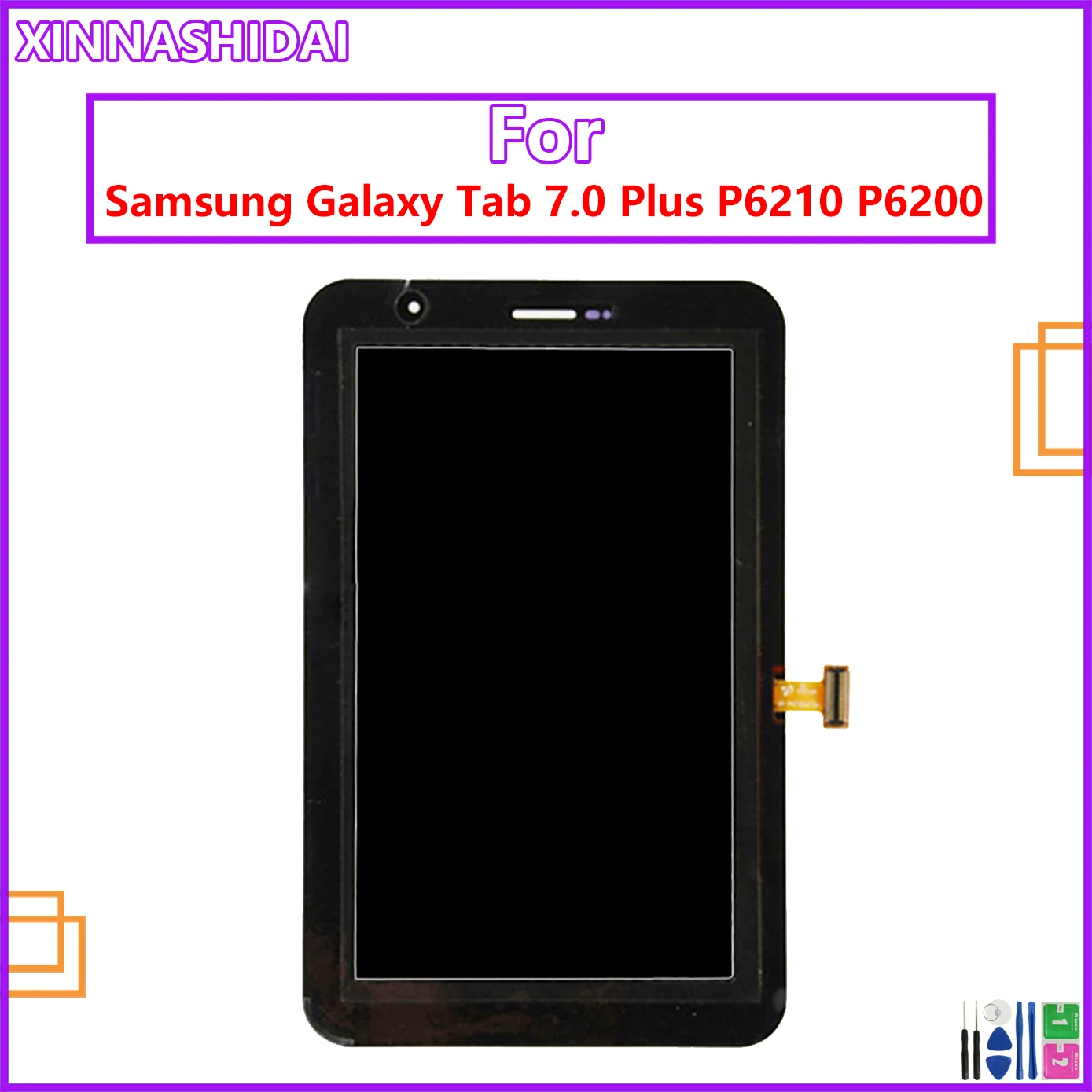 

Внешний сенсорный ЖК-экран для Samsung Galaxy Tab 7,0 Plus P6210 P6200, переднее стекло, дисплей, сенсорная панель, сменный дигитайзер