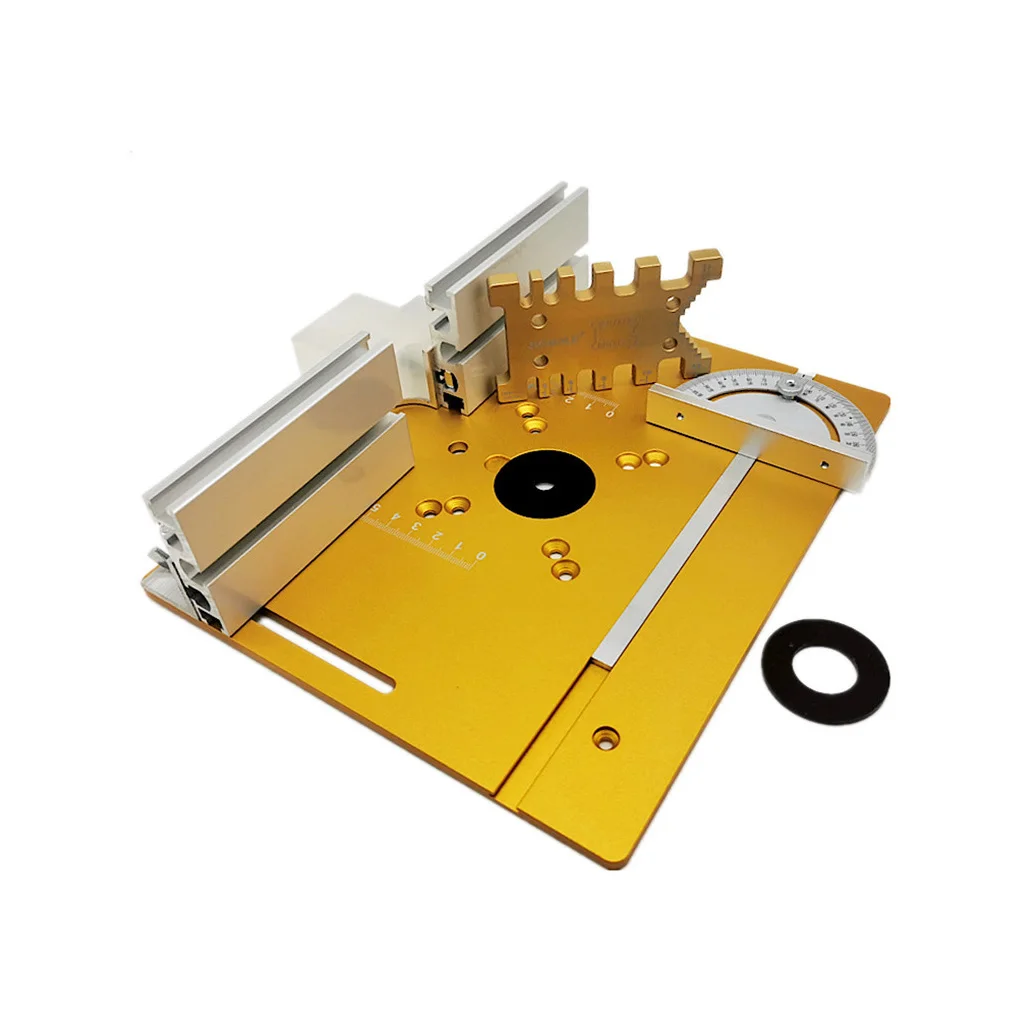 

Trimmer Insert Plate Wear-resistant Benches Accessories Rustproof Table Saw Part Electric Woods Router Plates Silver