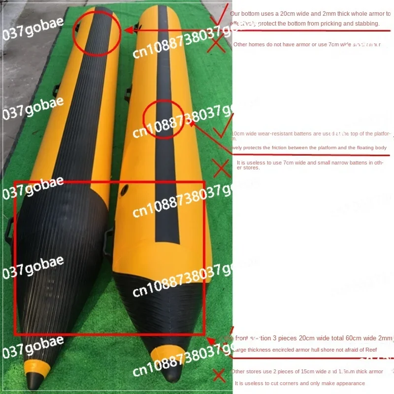 Утолщенные надувные понтоны литая сеть понтоновые лодки морские подушки