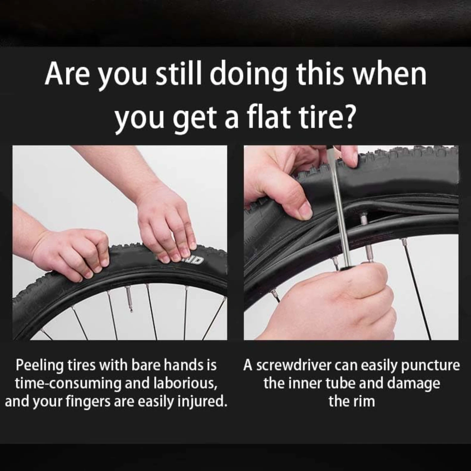 Высокопрочный набор инструментов для снятия рычага велосипедных шин из двух