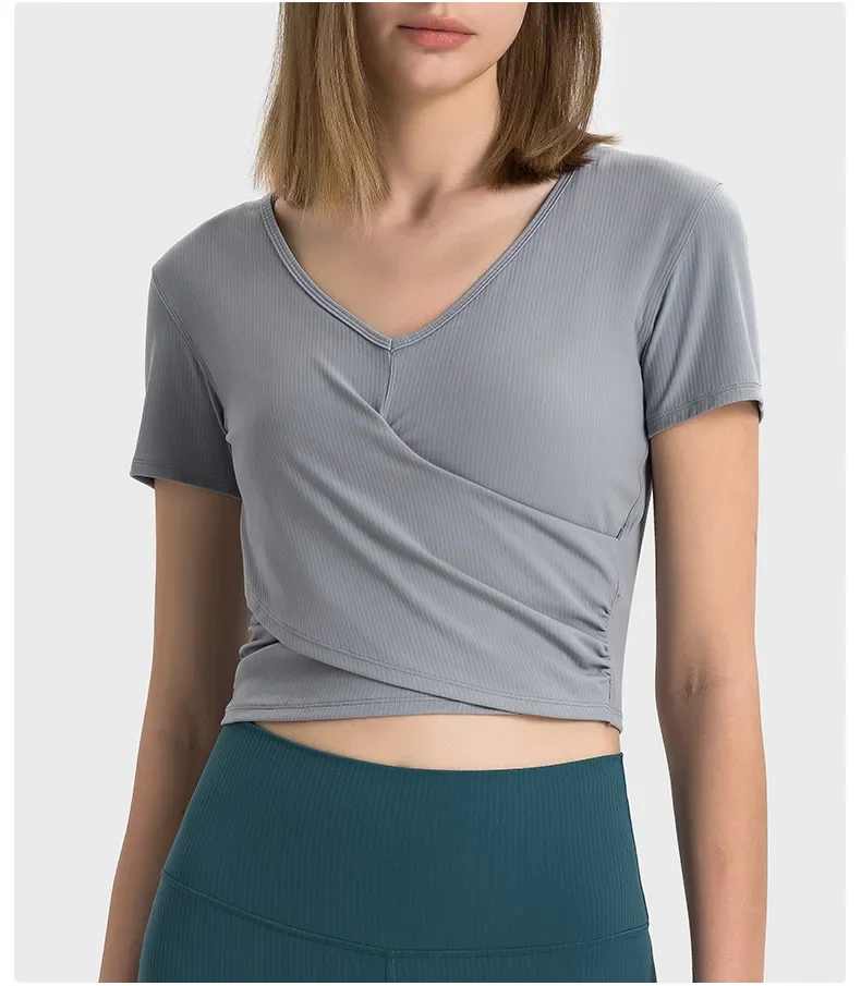 Топ Lulu, женские футболки для йоги и спортзала