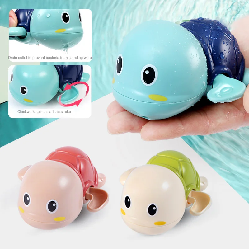 Cute Cartoon Animal Dinosaur Duck Penguin Baby Water Toy Infant Swim Turtle Wound-up Chain Clockwork Kids Beach Bath Toys Gifts
