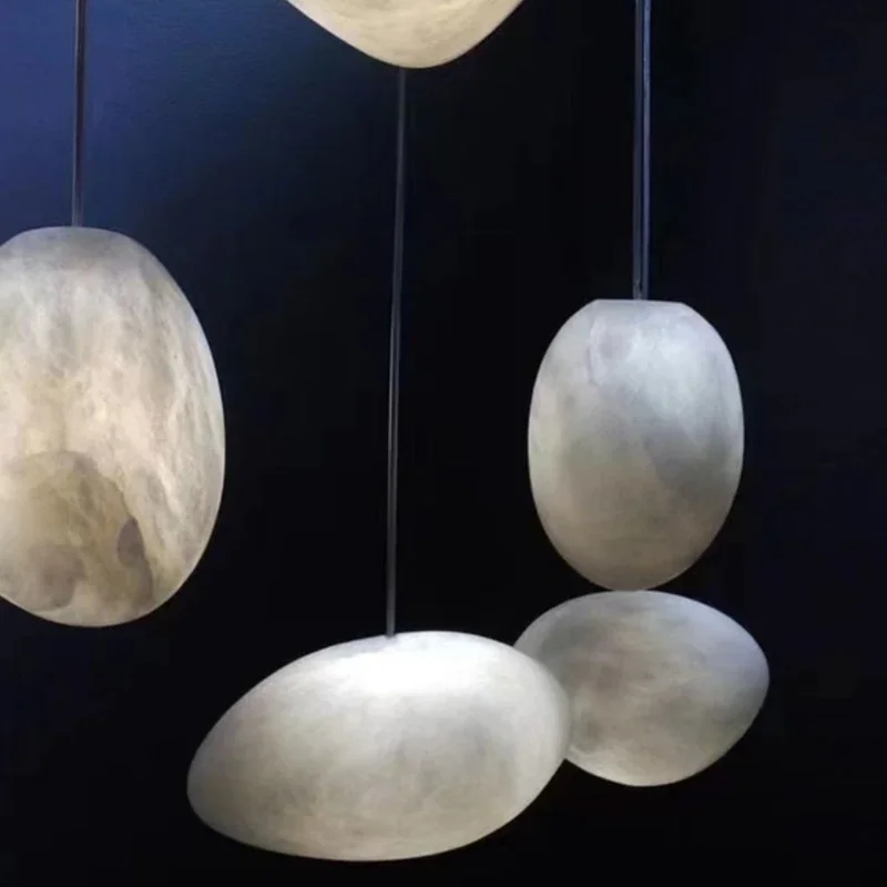 Подвесной светильник из мрамора и латуни NoEnName_Null