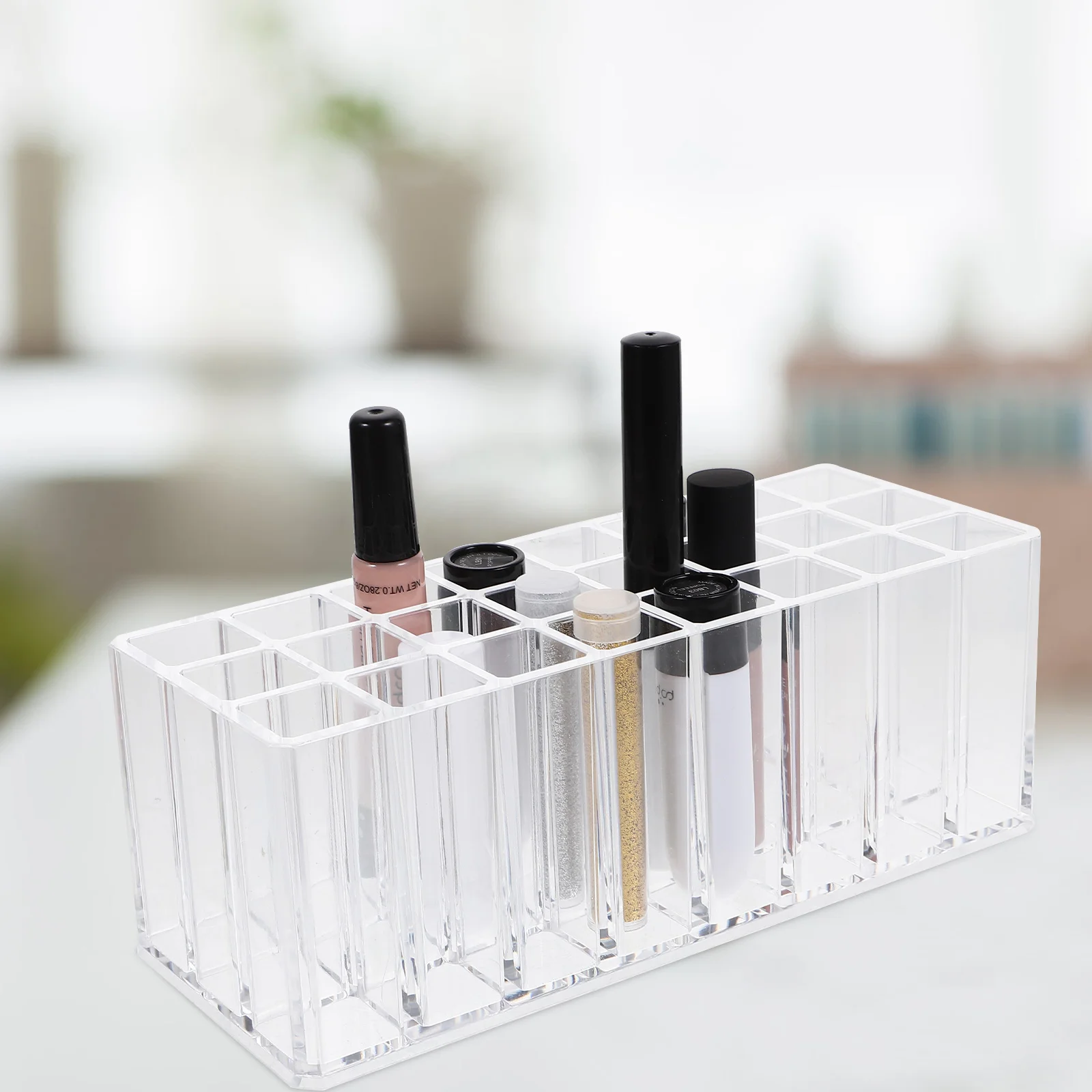 

Desktop Storage Organizer Pen Holder Clear Bathroom Box Multifunctional Brushes Bucket Makeup