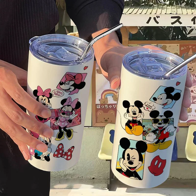 Kawaii Disney Anime Hobby Mickey Mouse Minnie Mouse Measuring Cup with  Scale High Temperature Resistant Household Milk Scale Cup
