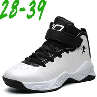 2022 children boys leather basketball shoes kids sneakers thick sole non slip sports shoes child boy basket trainer shoes girls