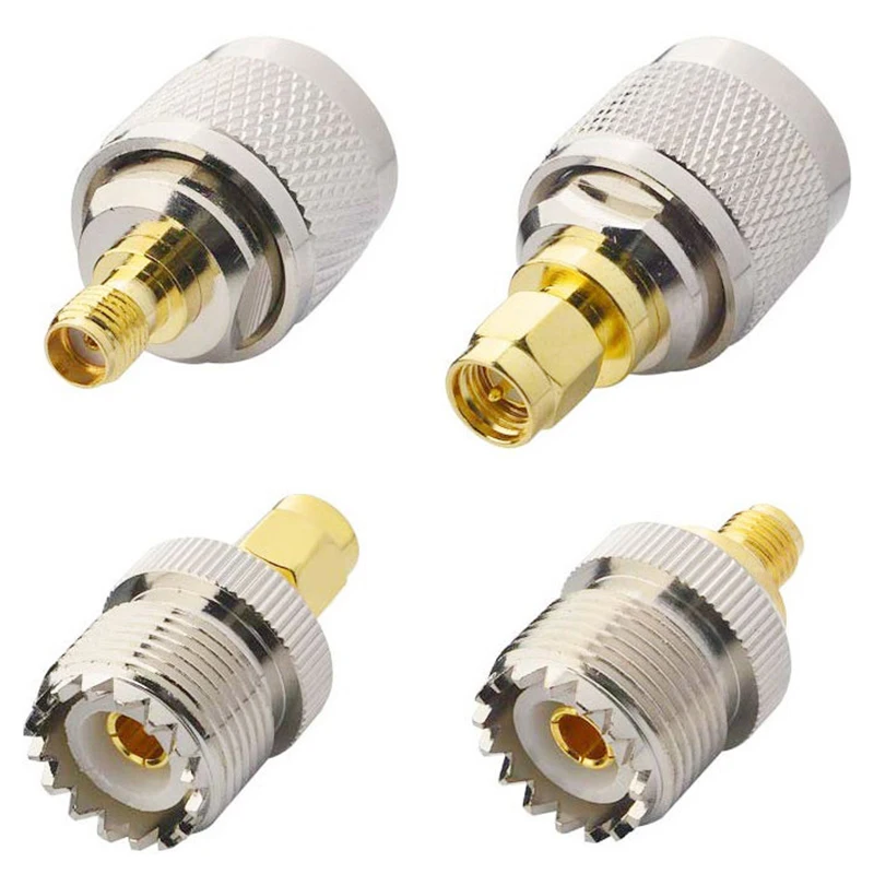 

4 шт./комплект, тестовые преобразователи UHF SL16 PL259 SO239 в SMA