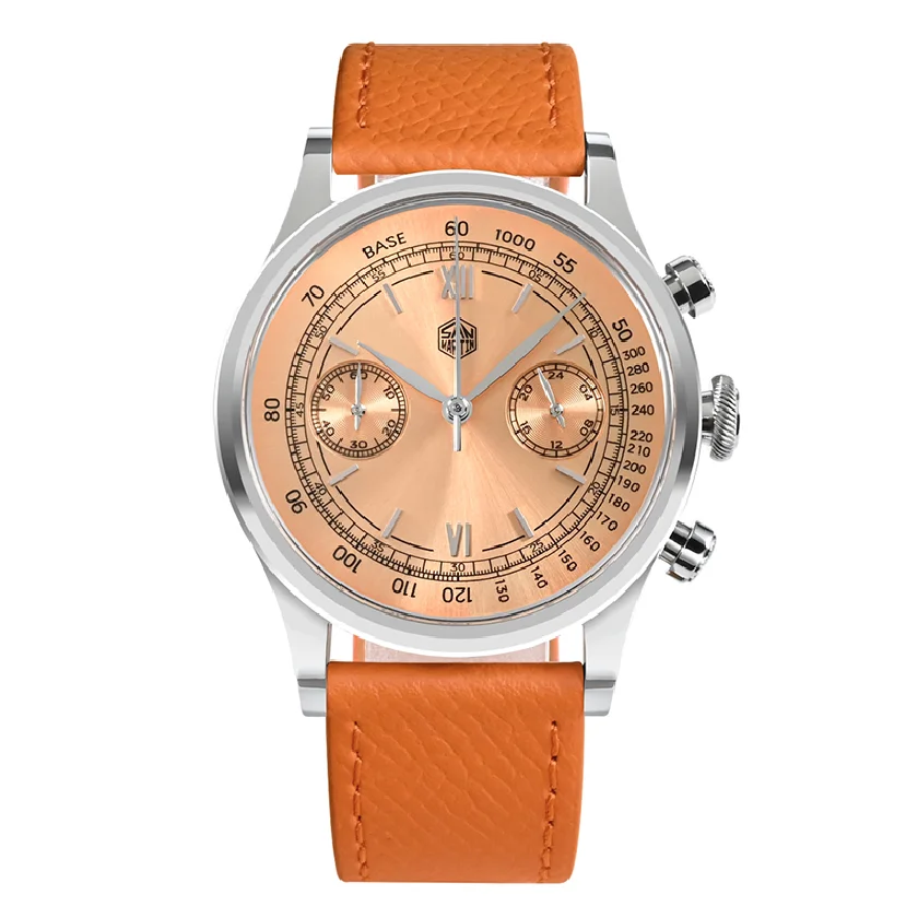 

San Martin Men Luxury Watch Chronograph Quartz Watches 38mm Wristwatch Couple 50M Waterproof Sapphire Quick Release Strap VK6430