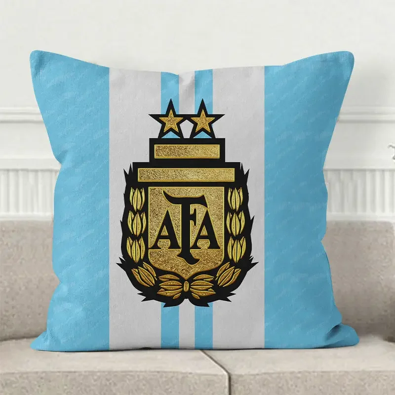Наволочка с принтом Футболки чемпионата мира Катара Аргентины Месси