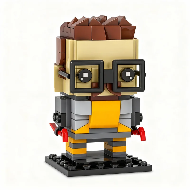 Набор из 160 деталей MOC Gordon Freeman Half Life Brickheadz: креативный конструктор для сборки, премиум-игрушка в подарок для строителей (art.: 3920dc12f5474) - 3920dc12f5474