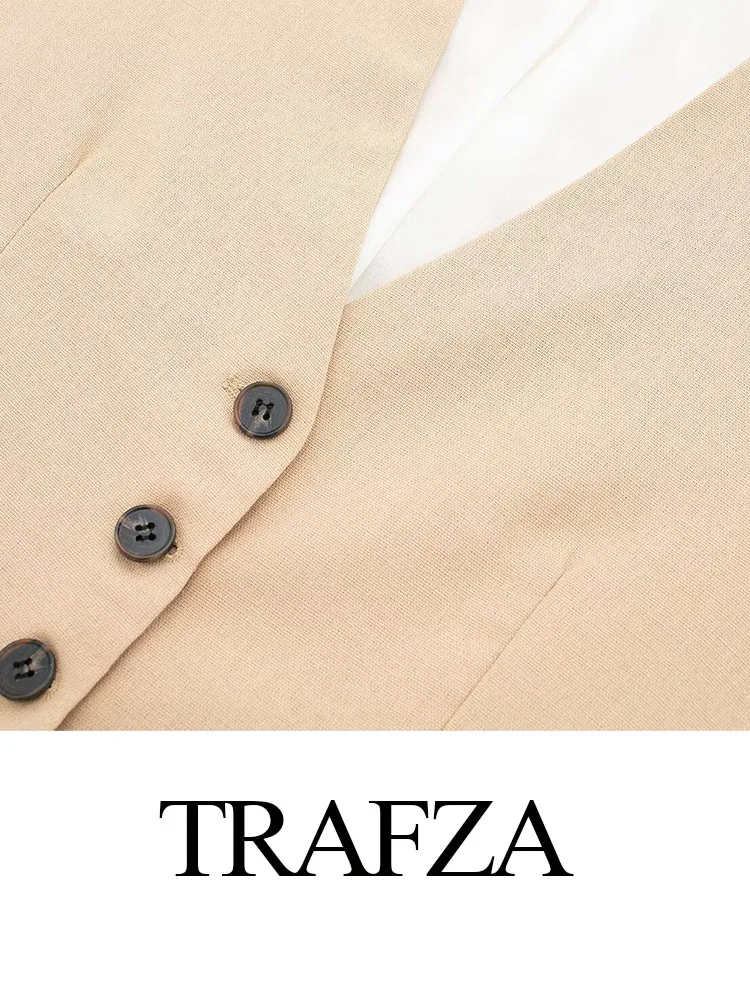 Женский однобортный топ и шорты с высокой талией V-образным вырезом