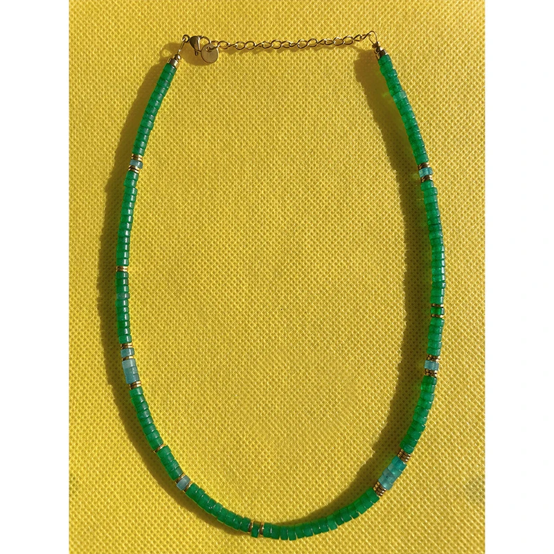 

Оптовая продажа, ожерелье из бисера из натурального камня, Модный женский чокер, регулируемые ожерелья для женщин, подарок для девушки, подр...