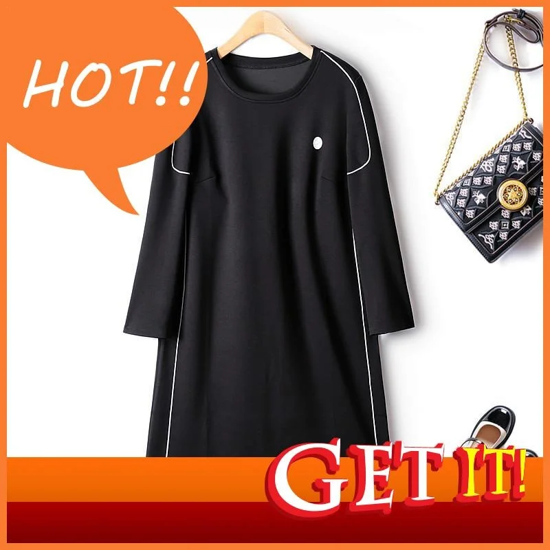 

Dresses Women's Elegant Autumn Casual 2023 New Embroidered Topline Drawing Straight Long Sleeves Air Cotton Korean Female Dress