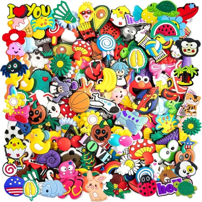 Jibz Charms For Crocs 10-100Pcs/Set Cute Shoe Charms Decoration Assorted Varieties Shoe Accessories Party Favor Gift Idea