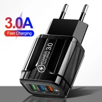 3 ports usb fast charger quick charge 3 0a for iphone xiaomi huawei qc 3 0 universal phones charger travel fast charge charger