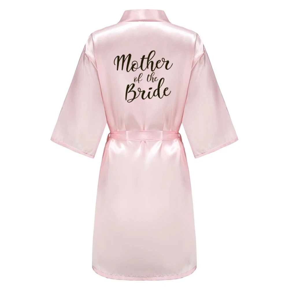 Новинка Розовый Атласный халат для свадебной команды отряд невесты горничная