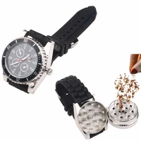 new mens wrist watch with tabacco cigarette grinder herb spice crusher mill grinders zinc male business wrist watch cigar tools