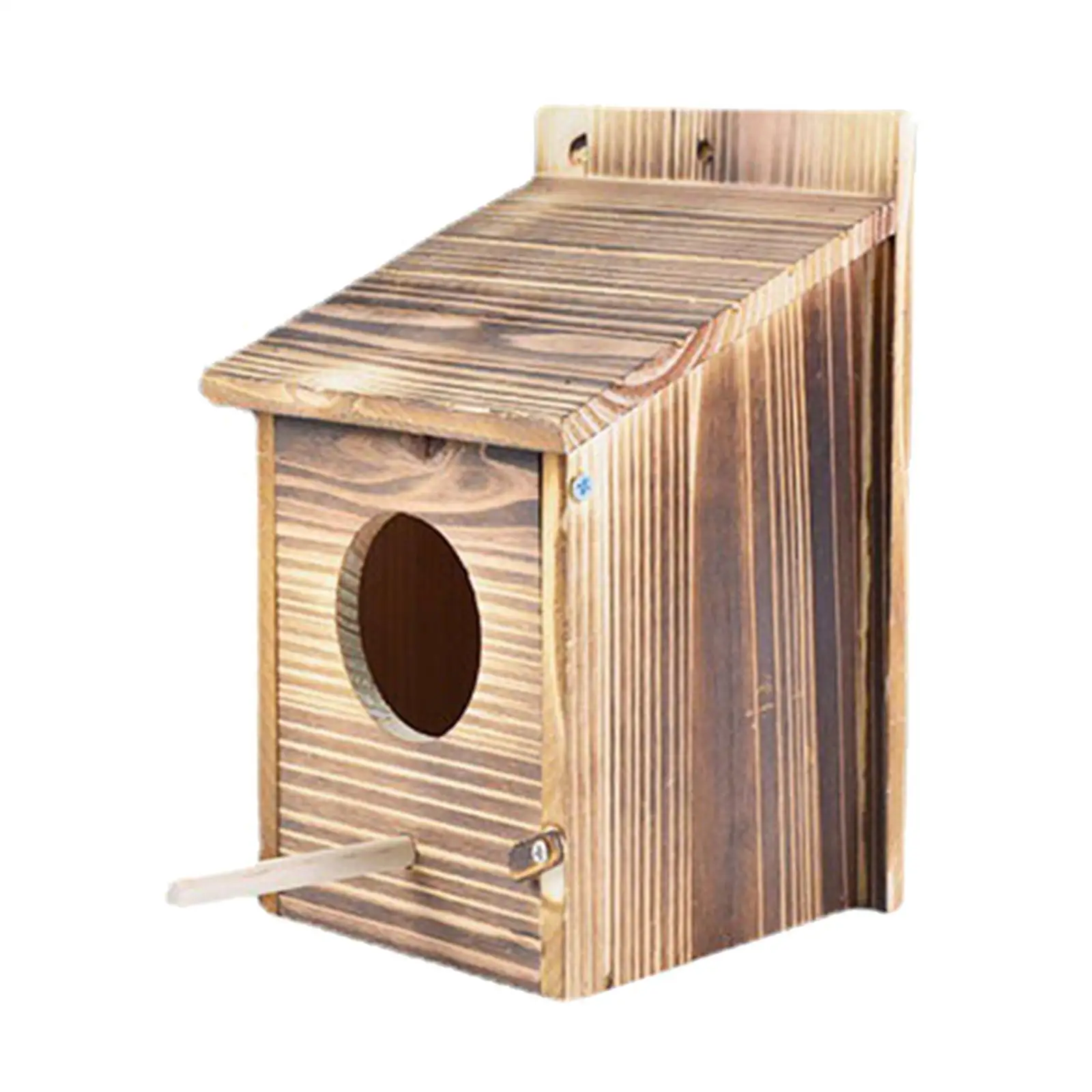

Shabby Wooden Bird House Weatherproof Parrot Bird Nest Breeding Sleeping Box