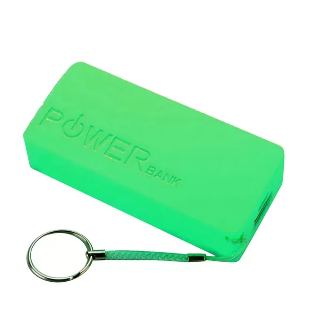 

5600mAh Bank Battery Chargers Case 2X 18650 USB External Backup Power Bank For Iphone Sumsang With Key Chain power banks