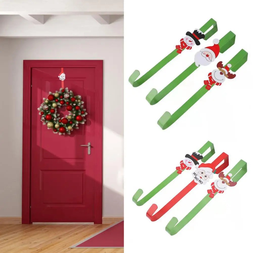 

Holiday Decoration Hooks Durable Christmas Wreath Hooks Corrosion Resistant Door Holders for Coats Bags Hats Storage Hooks
