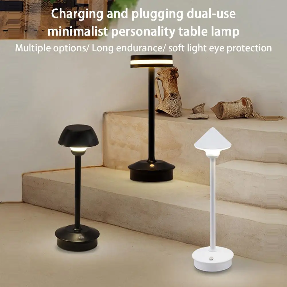 

Retro Led Table Lamp 3200mah Rechargeable Battery Stepless Dimming Cordless Usb Desk Lamp Night Light