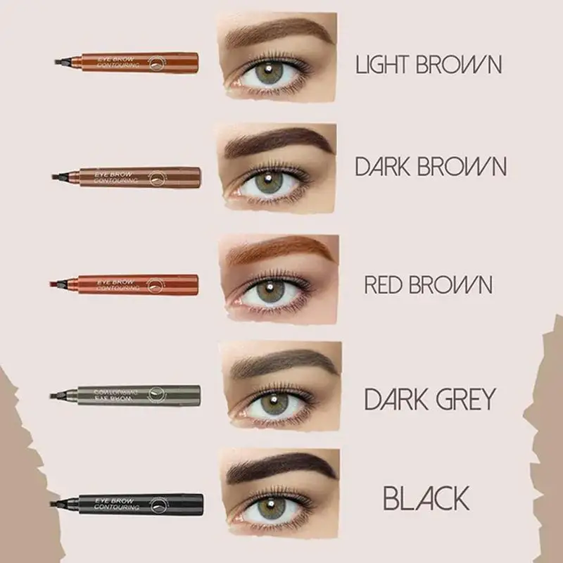 

Eye Brow Pencil 4 Points Eyebrow Pen Microblading Eyebrow Pencil Long-Lasting Eyebrow Makeup For Natural-Looking Eyebrow