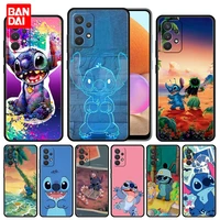 disney stitch cartoon phone case for samsung galaxy a51 a52 a03 a13 a31 a32 a50 a70 a71 note 20 ultra 5g korea casing style