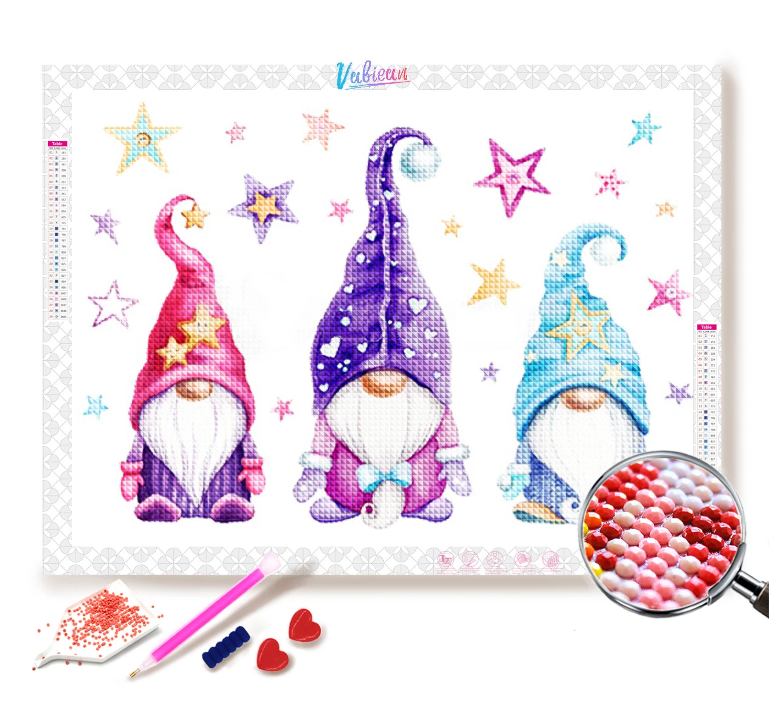 

5D DIY Diamond Painting Gnome Christmas) Cross Stitch Diamond Embroidery Welcome Picture of Rhinestones Home Decor quadro