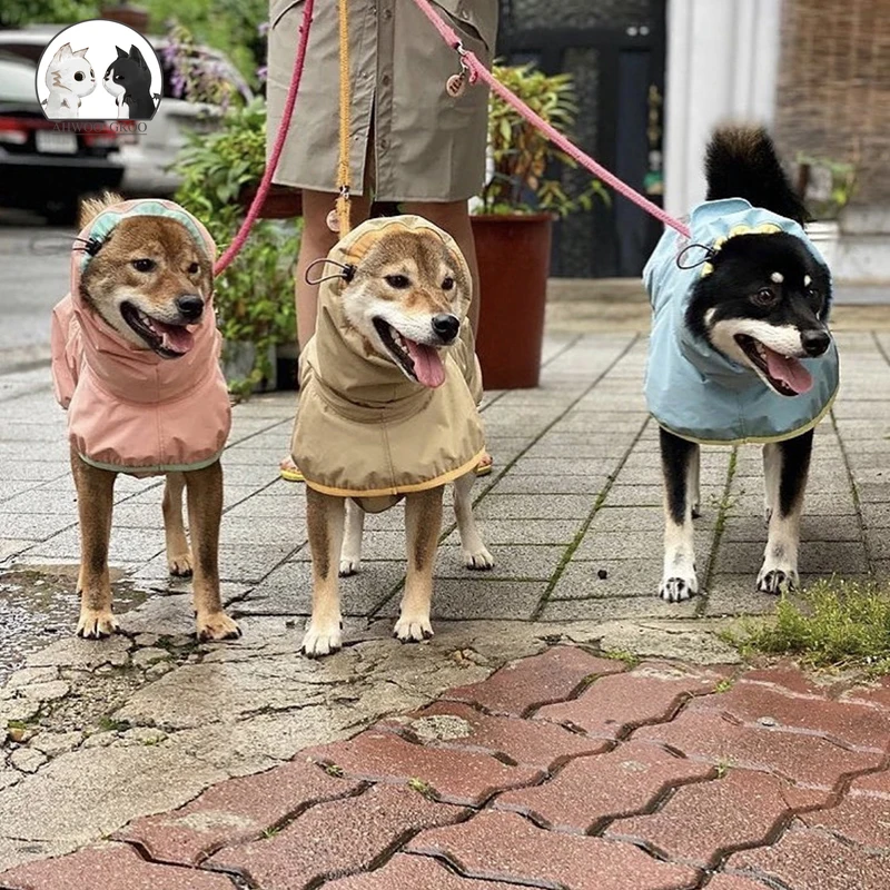 

Reflective Dog Raincoat Traction Rain Coat Waterproof Windproof Cat Jacket for Medium Large Dog Clothes Jumpsuit Pet Supplies