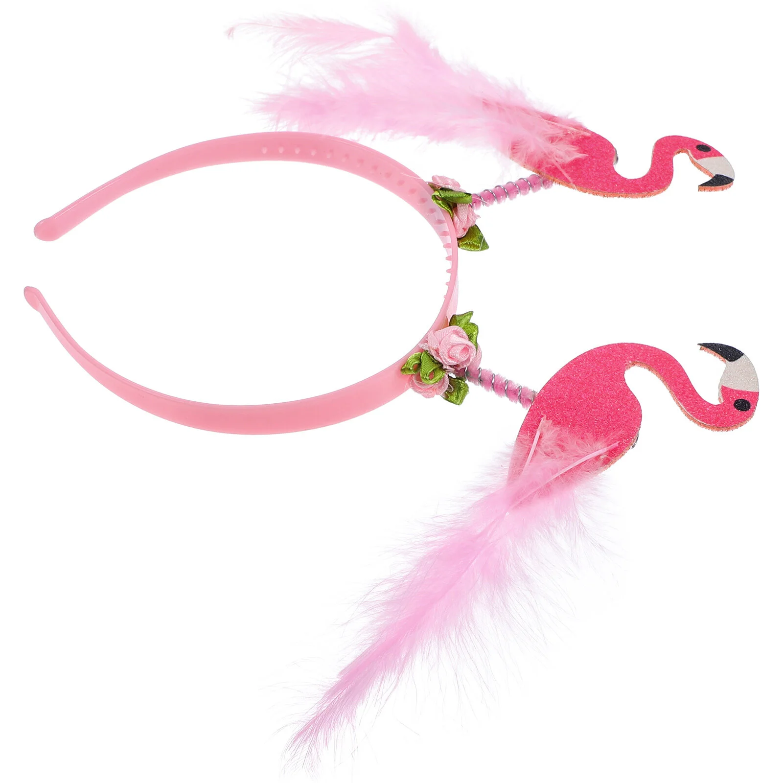 

Flamingo Headband Hawaii Makeup Little Girl Headbands Luau Party Plastic Headdress Carnival Costumes Women Banquet Hair