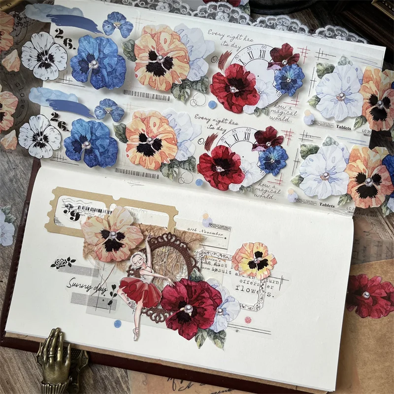 Оригинальные Васи-ленты 5cmX6M Yier, крупный цветок, Камелия Rrtro, Маскировочные ленты для домашних животных, книга для журналов, фотоальбом